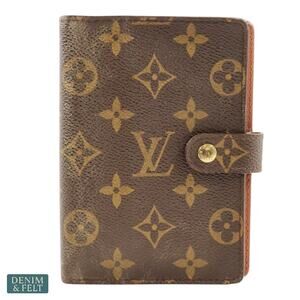 Louis Vuitton Small Ring Agenda Cover Monogram Canvas Planner Authentic